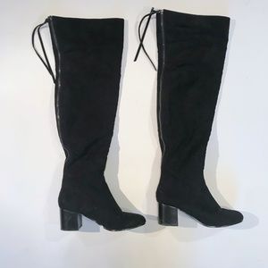 Nasty Gal OTK Suede Boots in Black